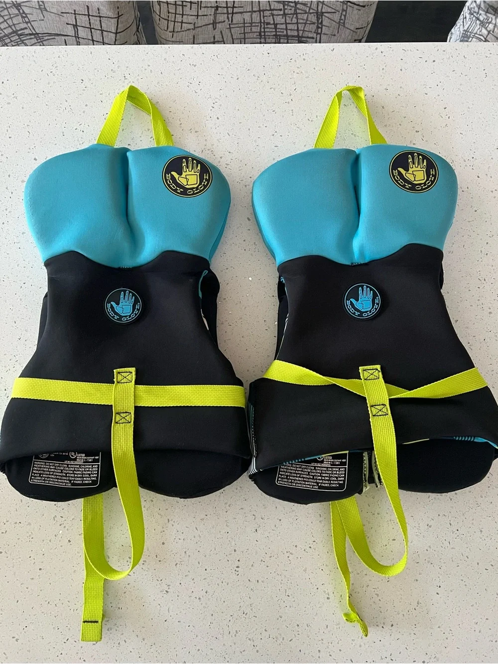Two Infant Body Glove Lifejackets